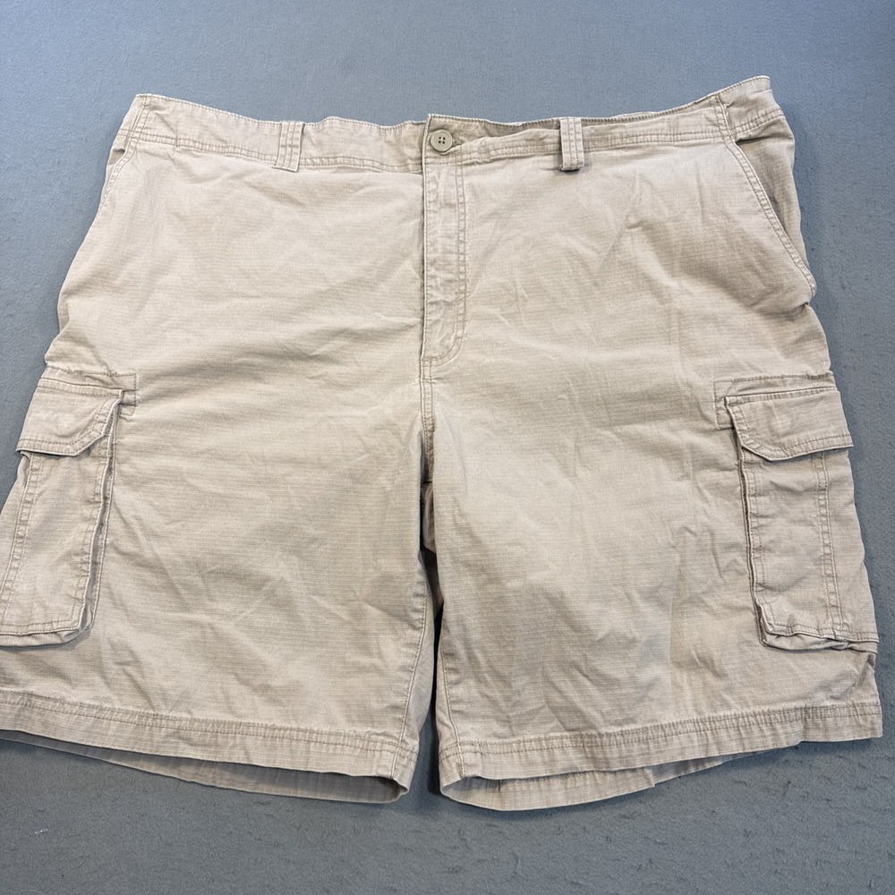True Nation Ripstop Cargo Shorts Men's Sz 50 Tan Outdoor Workwear Vacation